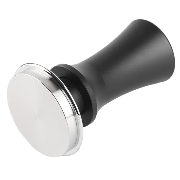 Kaffestamper i rustfrit stål 58 mm, sort espressostamper med konstant tryk