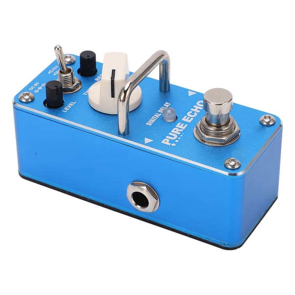 Delayeffekt Ren Eko Metall Monoblock Multifunktionell Digital Pedal för Elgitarr DC 9V