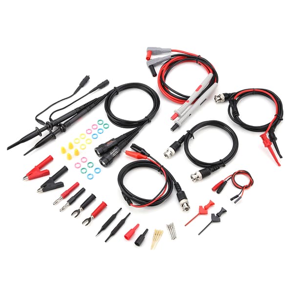 Oscilloskop Multimeter Testkabelkit med Krokodilklämmor, Utbytbara Probespetsar, P1260D