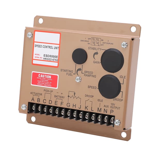 ESD5500E Dieselgenerator Elektronisk Regulator, Motor Tomgångsvarvtalsregulator, 12V/24V DC Långsam Startmodul