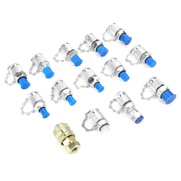 14 st hydraulisk trycktestpunkt kopplingsadaptersats för hydrauliska system