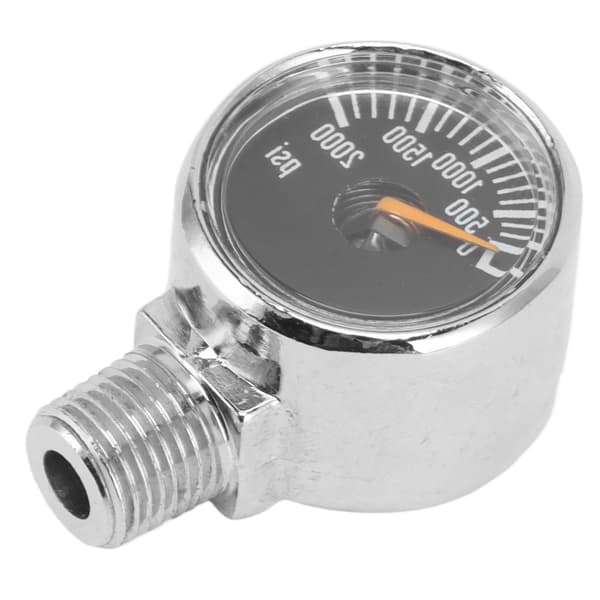2000psi trykmåler 1/8NPT montering CO2-cylinder påfyldningstrykmåler til CO2-gastank, sort