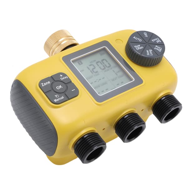 Smart slangtimer 3/4-1/2 tum kran, programmerbar vattningstimer 3-utlopp, digital display utomhusbevattningskontroll för trädgård