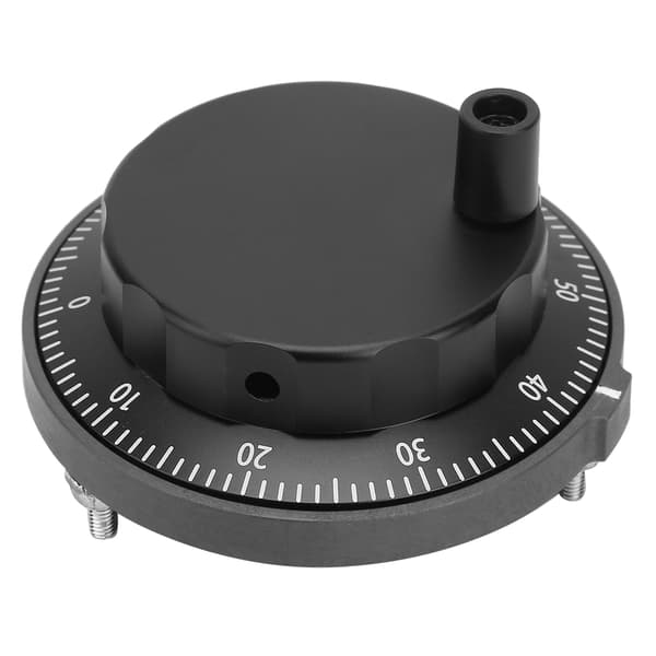 5V 80mm 6-bens CNC Pulser Sort Håndhjul 100PPR Manuel Pulsgenerator Roterende Encoder