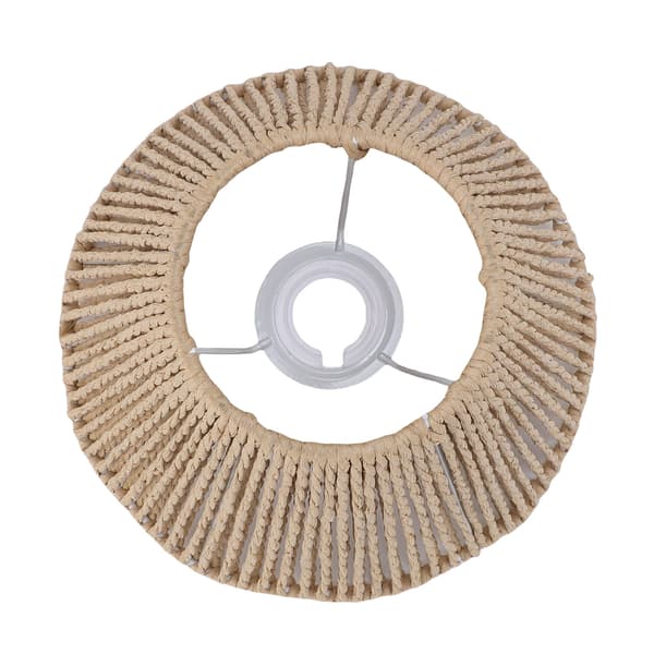 Vävd lampskärm i rep E27 E14 med vågig kant för matsal, sovrum, café, 1-pack