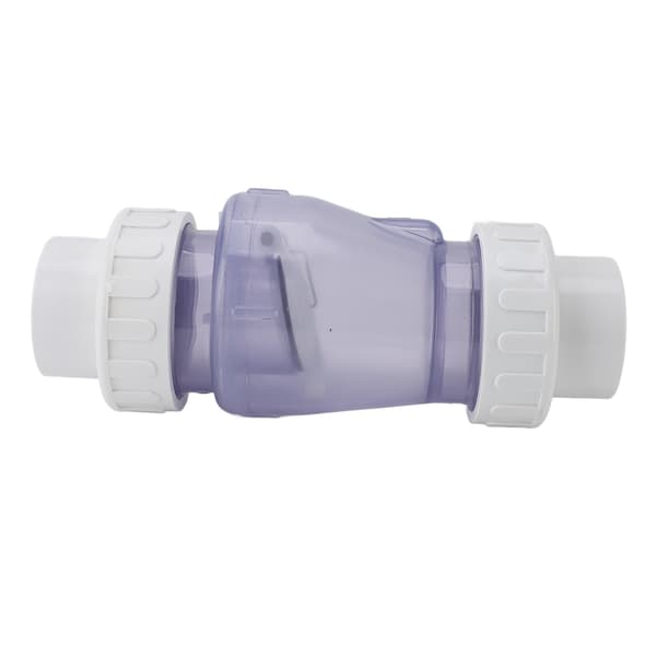 2\" Klar Backventil för Poolpumpar, Anti-Backflödesersättning, Hållbar Plast, 2-pack
