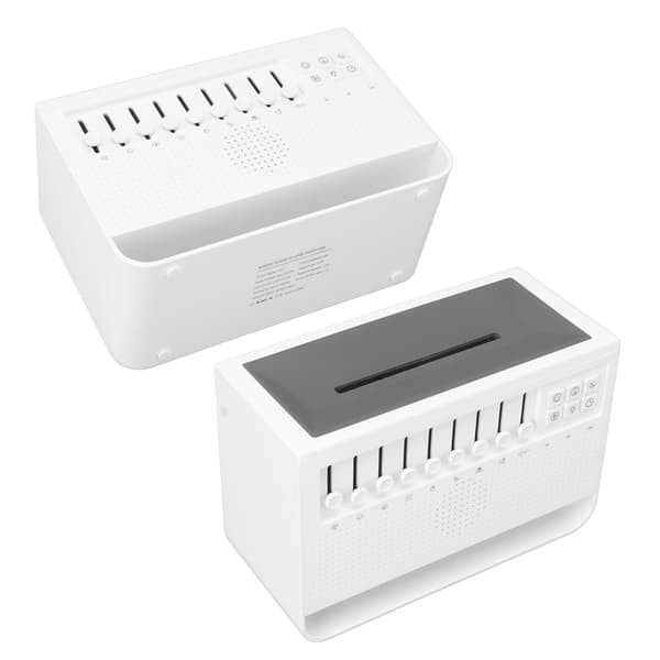 Flammefri Aroma Diffuser USB White Noise Maskine, Simuleret Ild Duft Luftfugter til Hjemmekontor, Hvid