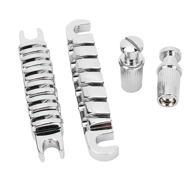 Delad gitarrbrygga Zinklegering Individuellt justerbar 10,4 mm gitarrsträng genom bryggbyte för LP Silver