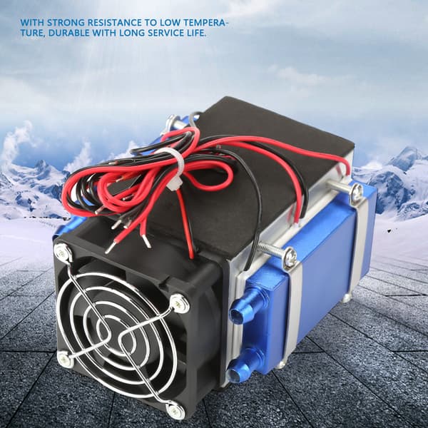 12V 4-chip termoelektrisk køler Peltier-modul DIY luftkøler radiatorsæt