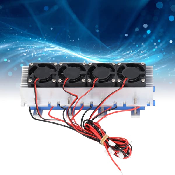 Höghastighetskylmodul 4-kärnig luftkylarmodul för DIY halvledare DC 12V 30A