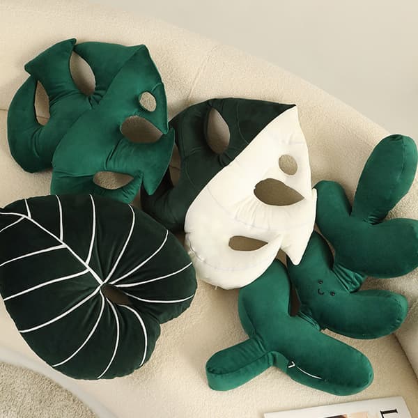 Bambusblad Pyntepude Skildpadde Ryg Sofa Dekorativ Accent