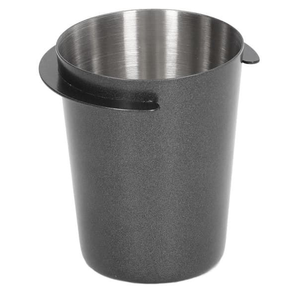 58 mm doseringskop i rustfrit stål, kompatibilitet, polering, kaffedoseringskop, pulverføder til kaffe, sort