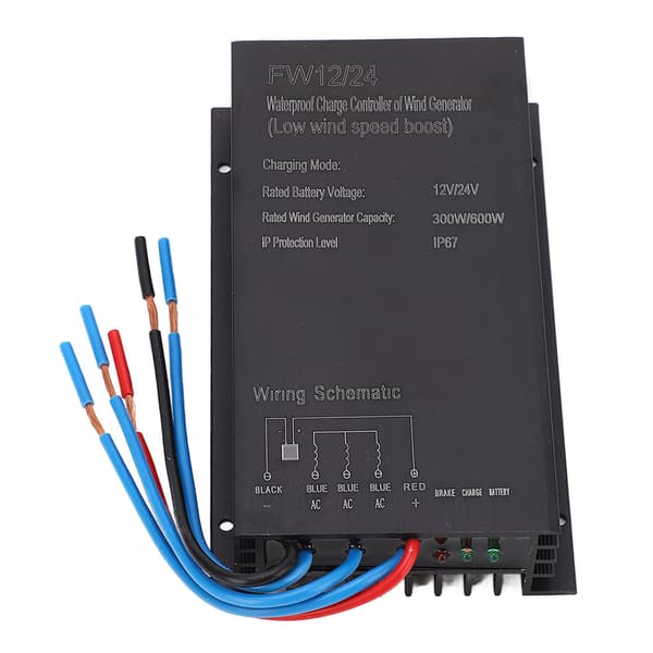 Vindmøllecontroller Vindkraftgenerator MPPT Opladningscontroller 12V 24V IP67 Vandtæt