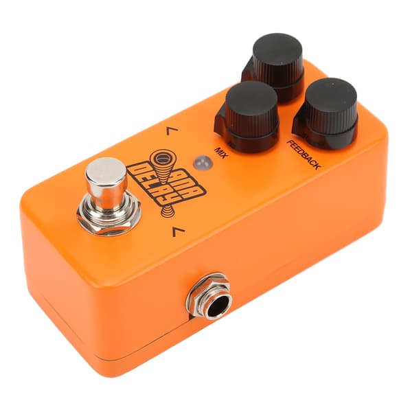 Digital Delay Gitarr Effekt Monoblock Knoppjustering Metall Effektor Pedal Ljudprocessor
