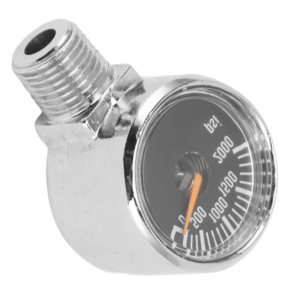 2000psi trykmåler 1/8NPT montering CO2-cylinder påfyldningstrykmåler til CO2-gastank, sort