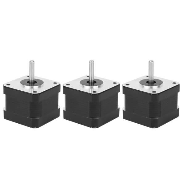 Stepper Motorsæt Sort Rustfrit Stål 3D Printer Tilbehør 42BYGHW609 34mm 12V