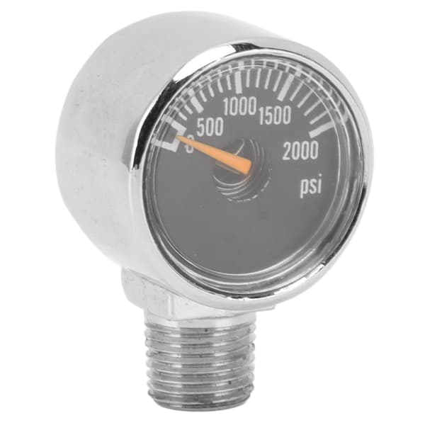2000psi trykmåler 1/8NPT montering CO2-cylinder påfyldningstrykmåler til CO2-gastank, sort