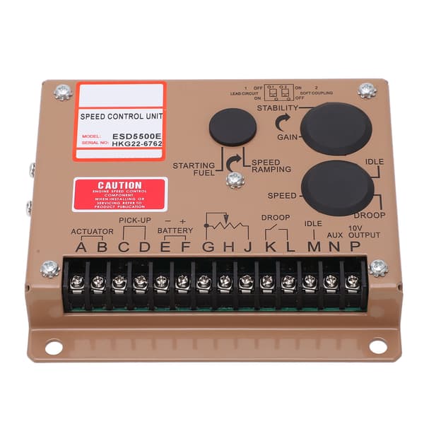 ESD5500E Dieselgenerator Elektronisk Regulator, Motor Tomgångsvarvtalsregulator, 12V/24V DC Långsam Startmodul