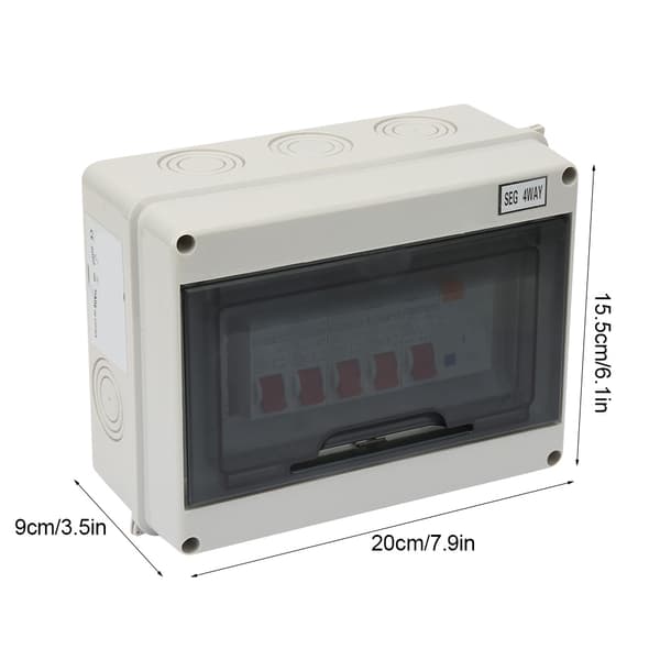 4-vejs garage campingvogn forbrugsenhed 63A 30mA RCD 4MCB 2*6A+20A+32A