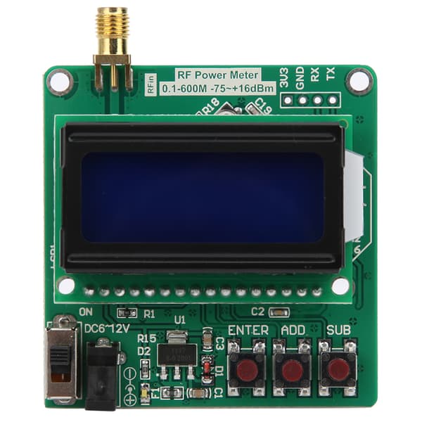 RF-effektmåler Digital Display Signal Dæmpningstestermodul 1M-8G