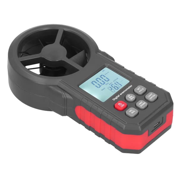 WT87B Bluetooth Digital Anemometer med LCD-baggrundsbelysning 9V Håndholdt Vindhastighedstester