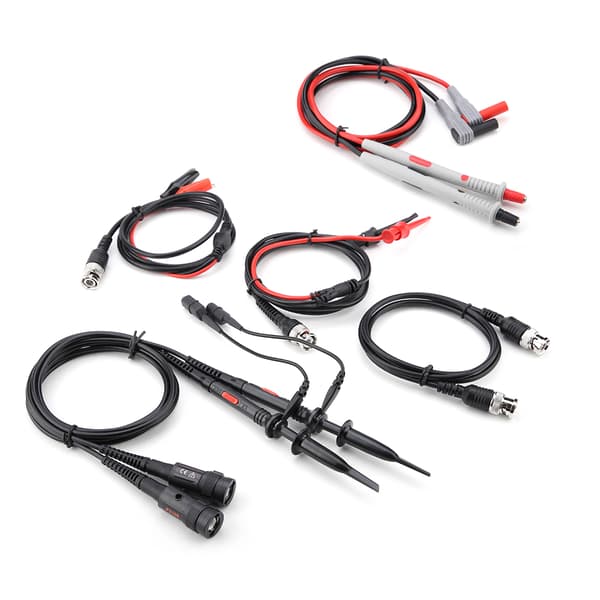 Oscilloskop Multimeter Testkabelkit med Krokodilklämmor, Utbytbara Probespetsar, P1260D