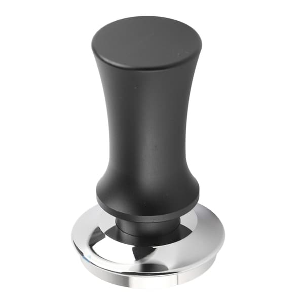 Kaffestamper i rustfrit stål 58 mm, sort espressostamper med konstant tryk