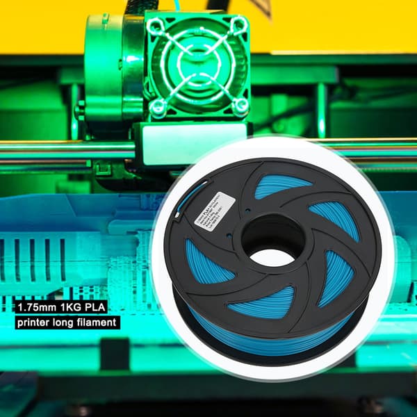 Himmelblå 1,75 mm 1 kg PLA-printer Lang filamentudskrivningsmateriale til 3D-printer