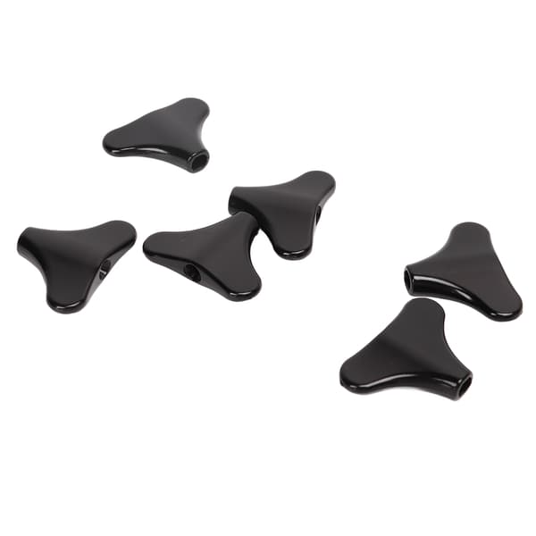 6 basstämskruvar, fishtail-stil, svart metall, reservdelar för elbasgitarr