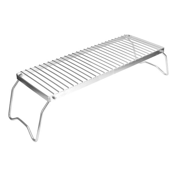 Bärbar Camping BBQ Grill Vikbar Rostfritt Stål Eldstad Kokplatta Galler