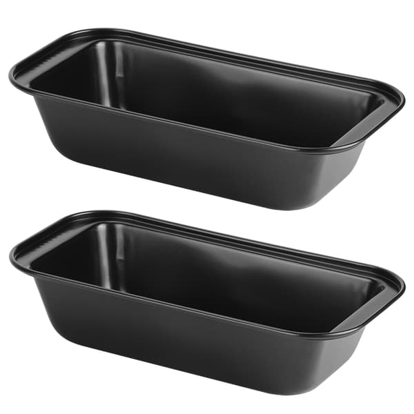 Rektangulær toastbrødform i kulstofstål, non-stick dejbageform, sort