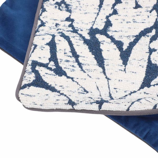 4 stk. bondegårds-boho sofapudebetræk blå hvid stribet 45x45 cm til sofa, seng, stueindretning