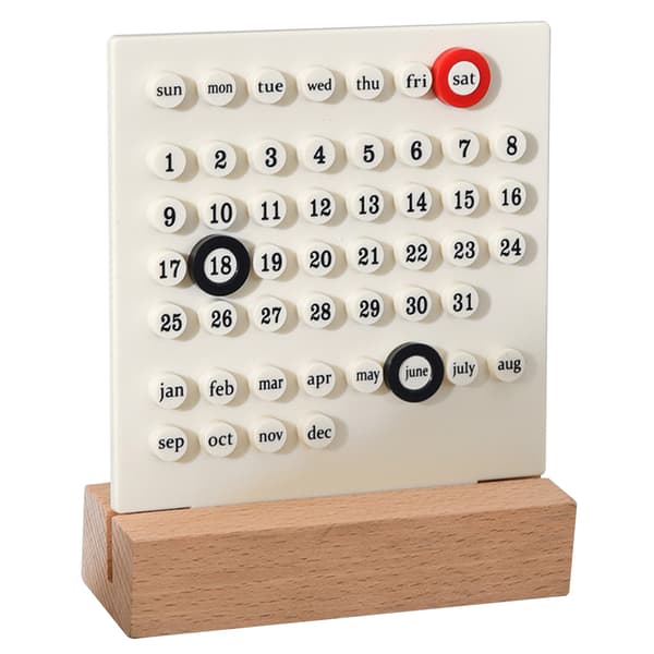 Trä DIY Barn Evighetskalender - Förbättra Planeringsförmåga, Handdriven, Vit Heminredning