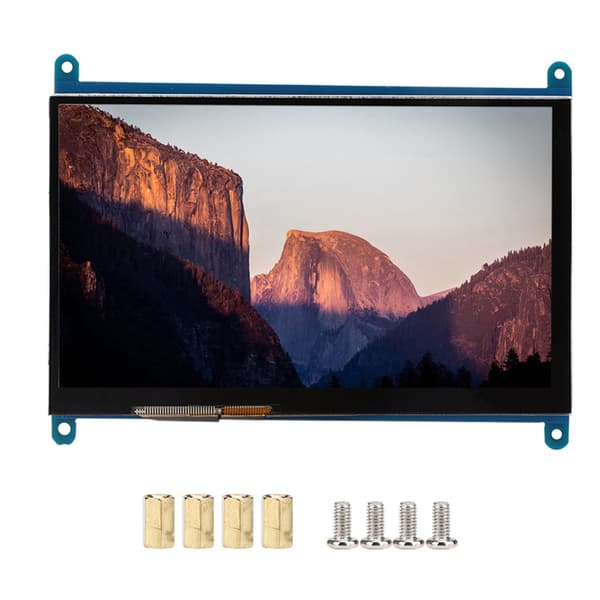 7\" LCD HDMI 1024x600 HD-skærm Kapacitivt berøringspanel til Raspberry Pi
