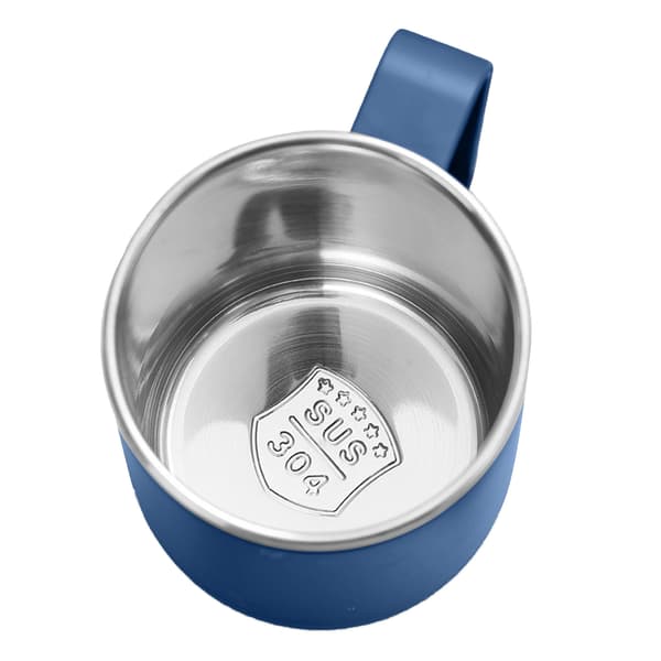 Kaffemugg 460ml 304 Rostfritt Stål Foder Läckagesäker Elegant Bärbar Mugg för Utomhusaktiviteter Blå
