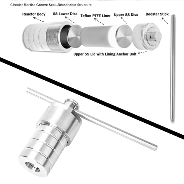 25 ml PTFE-foret hydrotermisk autoklavreaktorbeholder i rustfrit stål