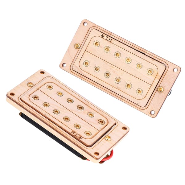 Humbucker i lönnträmagnet för hals och stall för LP SG Jazzgitarr (Guld)