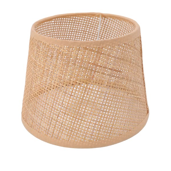 Retro handvävd lampskärm i rotting passar E27 E14 bords-, tak- och pendellampor