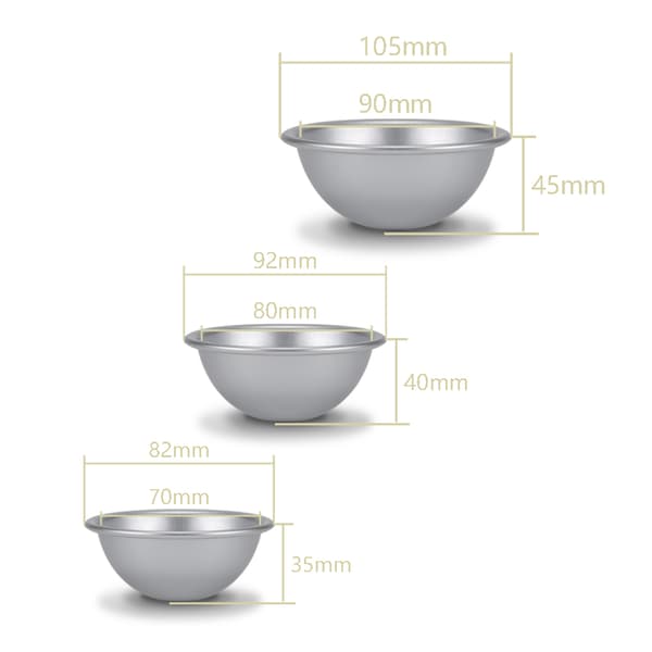 9 cm Halvcirkel Aluminium Halvkugle Chiffon Kageform Bikini Dessert Buddingform