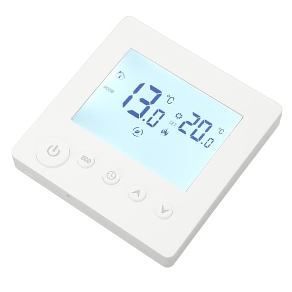 Gulvvarmetermostat Controller Programmerbart Kontrolpanel LCD-display 90V‑240V til hjemmet