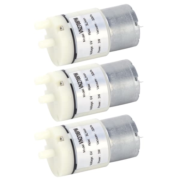 Mini akvarieluftpumpmotor DC 6V, 3-pack vakuumvattenpump för akvarium