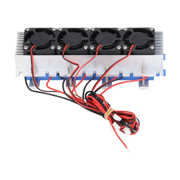 Höghastighetskylmodul 4-kärnig luftkylarmodul för DIY halvledare DC 12V 30A