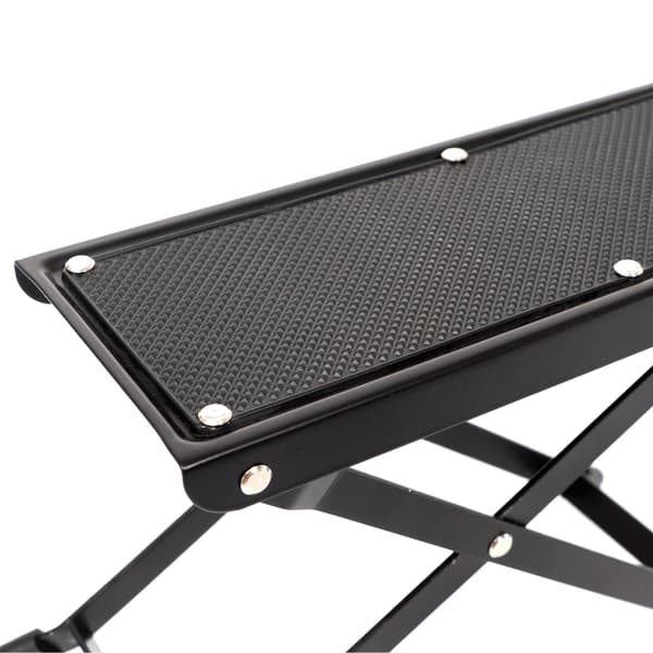 Justerbart gitarrfotstöd, 4-läges halkfri gummipedal, hopfällbart stålstöd, bärbar musikerpall