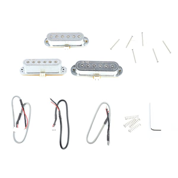 3 st elgitarr-pickuper 48 50 52 mm passiv design enkelspole lågbrusig silver gitarr-pickup-set
