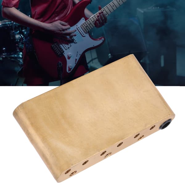 Mässingsstallblock Single Rock för Fender/SQ/CV gitarrtillbehör 74mm med rör