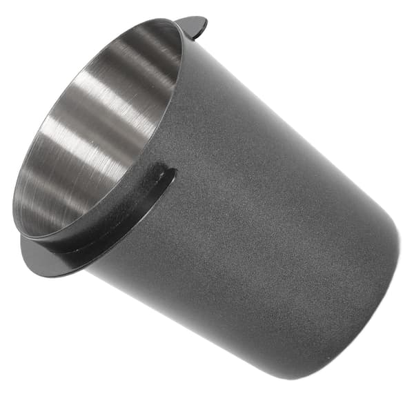 58 mm doseringskop i rustfrit stål, kompatibilitet, polering, kaffedoseringskop, pulverføder til kaffe, sort