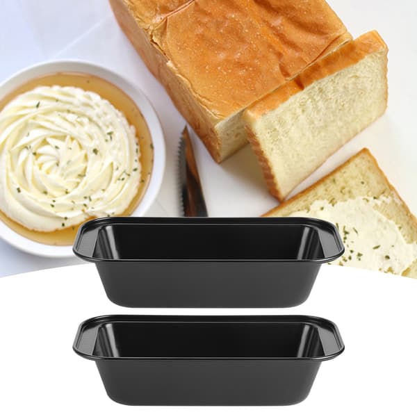 Rektangulär Brödform Kolstål Nonstick Deg Bakform Svart