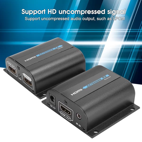 HDMI til RJ45 Ethernet Extender 60m IR Loop Out LKV372Pro 100-220V EU-stik