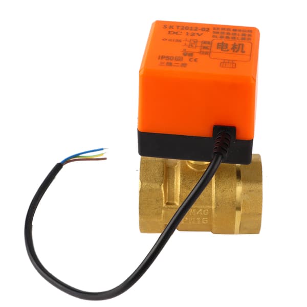 12V DC G1-1/2\" DN40 2-vejs messing elektrisk aktuator kugleventil til HVAC-system