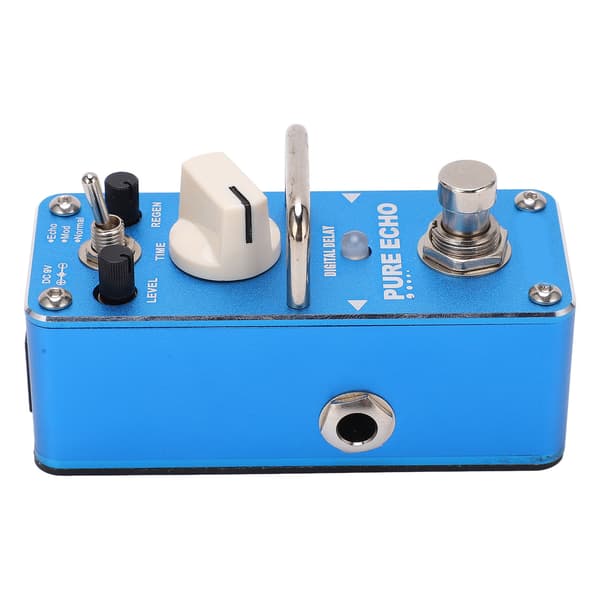 Delayeffekt Ren Eko Metall Monoblock Multifunktionell Digital Pedal för Elgitarr DC 9V